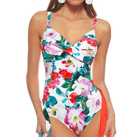 Roidal Flori Floral Underwired Swimsuit-brownslingerie
