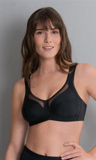 Anita Clara Non Wired Bra in Black with adjustable comfort straps providing firm support. The material made of fine microfibre snugly hugs the skin without restricting Indulge in the ultimate comfort with the Anita Black Clara Non Wired Bra