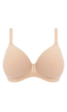 Elomi Bijou Smooth Underwired smooth soft moulded bra, in an every day essential sand colourway creates a beautifully rounded shape in sizes