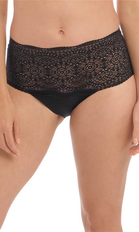 Fantasie Lace Ease Black Invisible Stretch Full Brief-brownslingerie